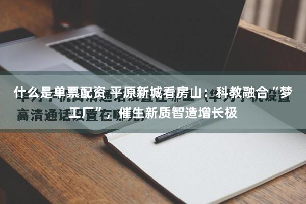 什么是单票配资 平原新城看房山：科教融合“梦工厂”，催生新质智造增长极