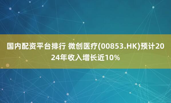 国内配资平台排行 微创医疗(00853.HK)预计2024年收入增长近10%